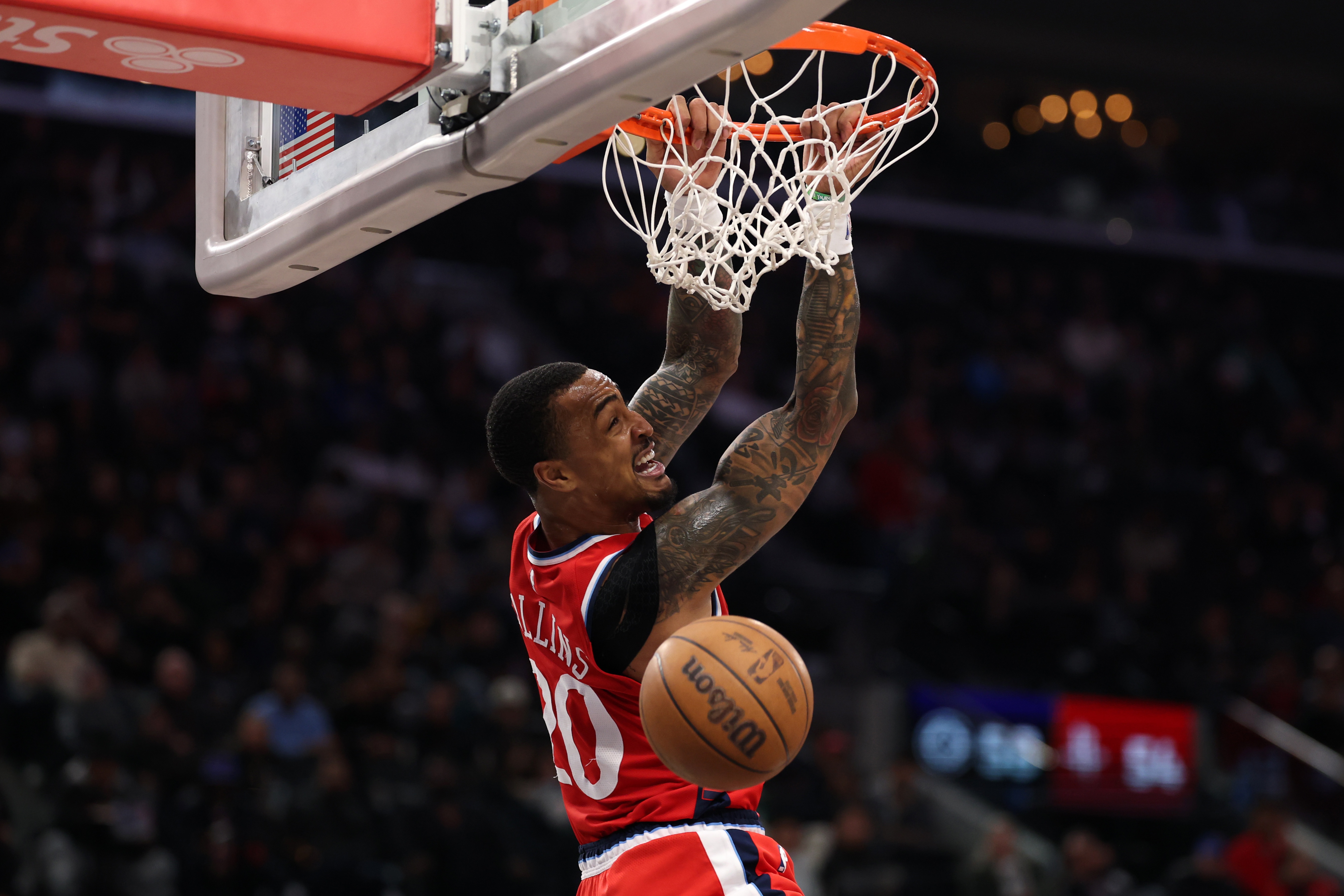 云开体育-美媒统计1月份命中率前十球员：科林斯居首 字母第二 艾顿第六